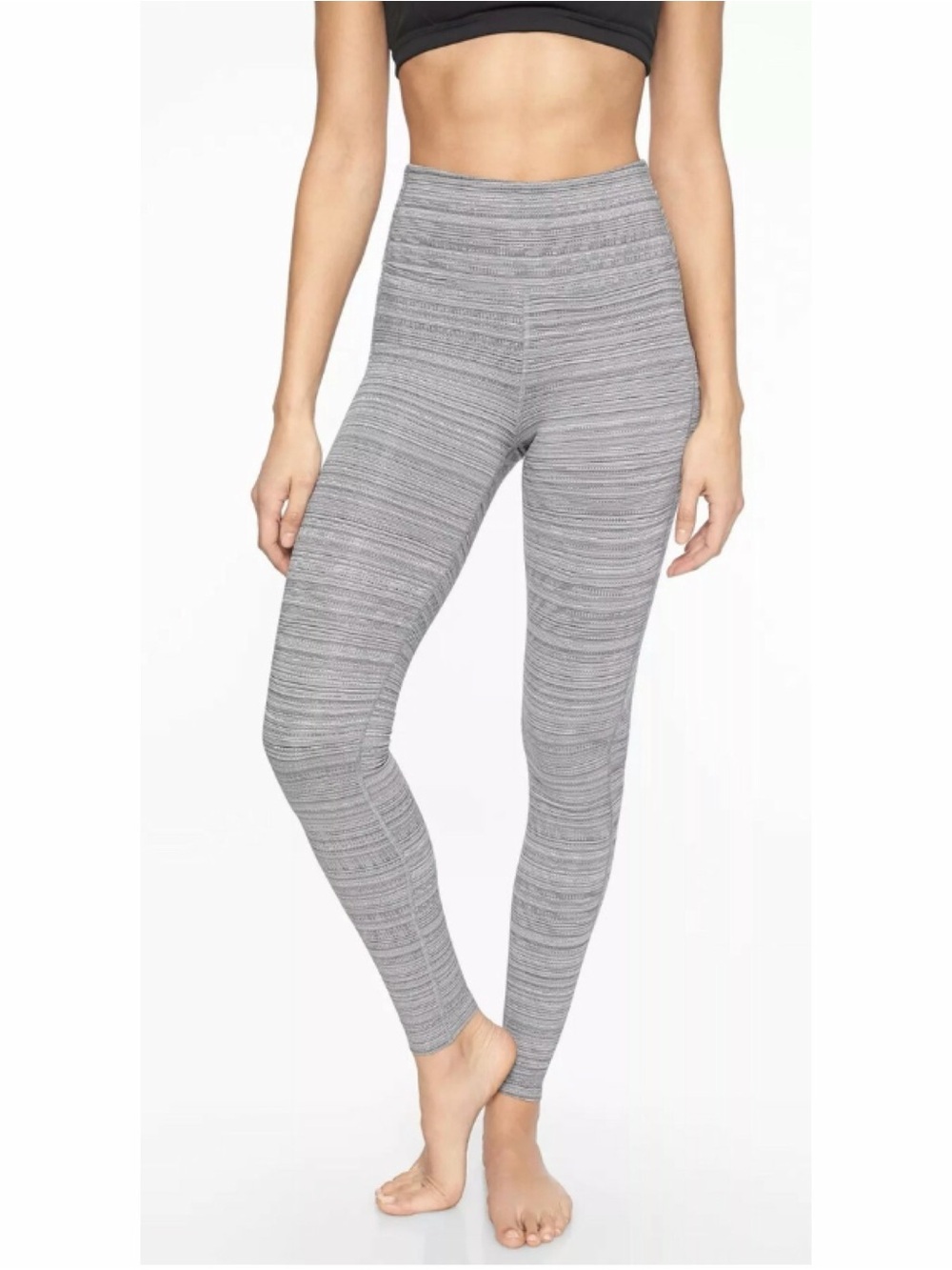 Athleta High Rise Jacquard Chaturanga Leggings Grey